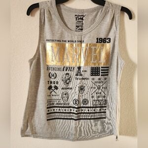 Mighty Fine Marvel Comics Women's Gray Tank Top Size:Large